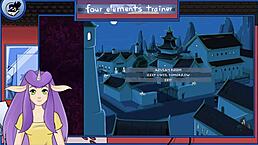 wow, in avatar part 23, that muscular guard gives an epic blowjob to the trainer 😏