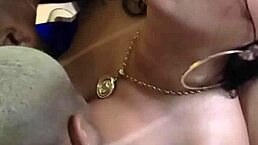 Watch as the old cuckold watches his wife get oral and facial from two interracial cocks in this hardcore menage!