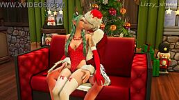 Tav rides Astarion for pleasure on Christmas Eve.