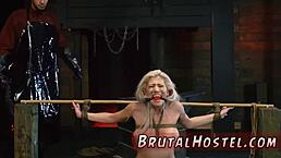 Aidra Fox And Kharlie Stone Feel The Rough Bondage Domination As Best Mates.