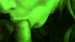 Hey, this blonde milf is sucking and riding her man's cock at midnight!