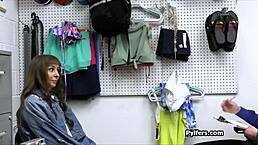 Sloppy Blowjob by Pawg Bikini Thief Caught at Work