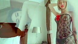 Psychedelic ladyboy dream with small 18+ tits and cum