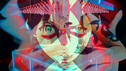 Psychedelic ladyboy dream with small 18+ tits and cum