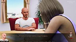 Office babe plays game with blonde big tits at work