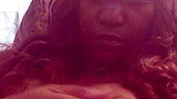 Masked Rea fucks shaved pussy with dildo