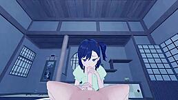 Pov nighttime sex with Hikage Miyauchi in doggystyle and anal! 😈