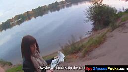 Busty Pov Chick Gets Banged Outside Haunted House In Exhibitionist Reality