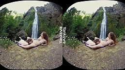 Yanks beauty sierras in wet outdoor vr video