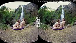 Yanks beauty sierras in wet outdoor vr video