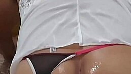 giant dildo sliding into gay bottom