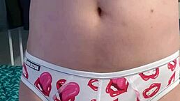 gay boy in underwear chats casually