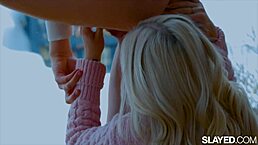 Mia and Alex, snow bunnies, crave wild cunilingus action.