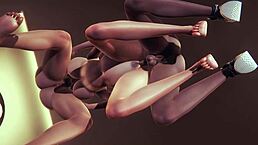 tanami and two futanaris in boobjobs threesome hentai uncensored 3d