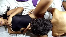 real latina babe in monokini gets fucked without condom and receives creampie