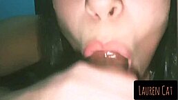 Watch Him Cum From Deepthroat Blowjob On Bound Teen Babe!