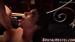 Teen gives outdoor blowjob to tourists