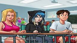 can you resist this wet shower creampie in summertime saga teen hentai?