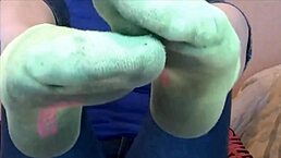 Sweaty Lil Girl Teasing Daddy With Feet And Socks