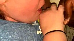 That white girl is sucking big black cock so sloppy in Stockton