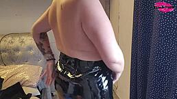 Hot Milf Dressed in PVC and Boots