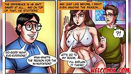 swapping milfs in bed with nerd stallion, two crazy girls craving sex