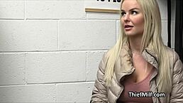 Busty MILF Banging in Backroom