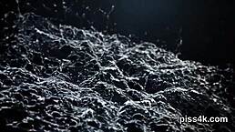 Sultry lesbian sweeties get wet cunts sprayed with pee and ejaculate