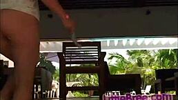 little bree gets naked with natural tits