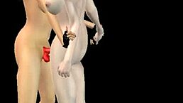 Animated 3D cartoon of cute lesbian girls with Hindi story.