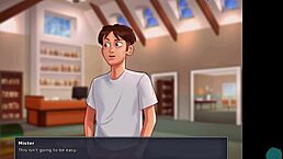 Summertime saga 44 with a hot cumshot in the library