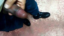 Gay bulge in casual narrative scene