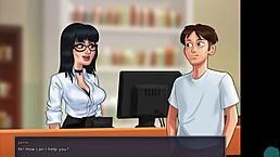 Summertime saga 44 with a hot cumshot in the library