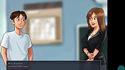 Summertime saga 44 with a hot cumshot in the library