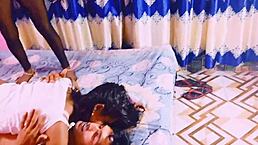 Hanif and popy khatun enjoy threesome with sumona in sexy teen group scene