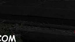 honey in latex costume gets punished in the garage with spanking and fucking