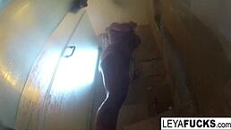 Hot blonde SHOWERS with BIG TITS