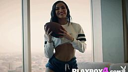 Petite Emily Willis Strips Naked Showing Small Tits Boldly