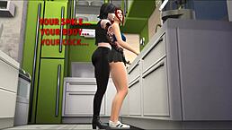 Hey, wanna see my goth girlfriend in 3D futa Sims 4?