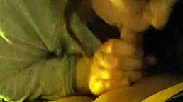 Teen babe enjoys giving a sloppy blowjob at home