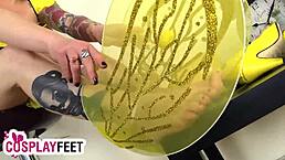 i feel aroused watching sexy bee remove heels and stockings