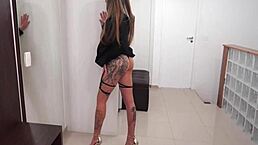 Thaysa Carvalho, Cute Brazilian TS Girl, Gets Ball-Deep Anal Fuck And ATM.