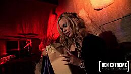 in the office, alicia rhodes leads a group seduction in a threesome setting