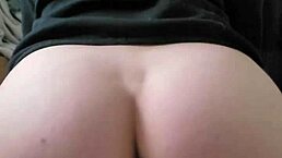 large creampie into shy teen girl's pussy on throbbing cock in cowgirl position with horny old cuckold