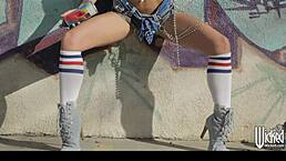 Tattooed Babes Hint at Passionate Lesbian Action on Car Hood