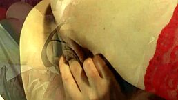 spanish beauty gently plays with her big meaty lips in lingerie while fingering herself.