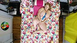 Desiree Deluca Stretches Intensely With Twins, Her Big Tits On Display From Overhead.