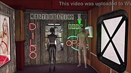 brunette anime girl in sporty perverted fashion hentai game