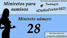 Minijoi guides sumisos with strict jerk off instructions to cum.