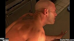 Can This Tattooed Hottie Handle a Monster Cock Blowjob at Work?